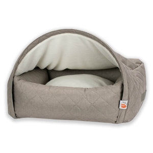 Sleepy Fox® cuddle cave dog / cat bed lined with fluffy fleece lining. Superior patented design. removable cave support. Sleeping bag.