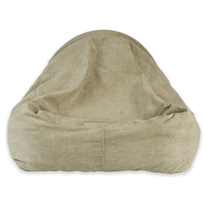 KONA CAVE® Luxury snuggle cozy cave dog and cat bed in light brown corduroy with back air vent for safety