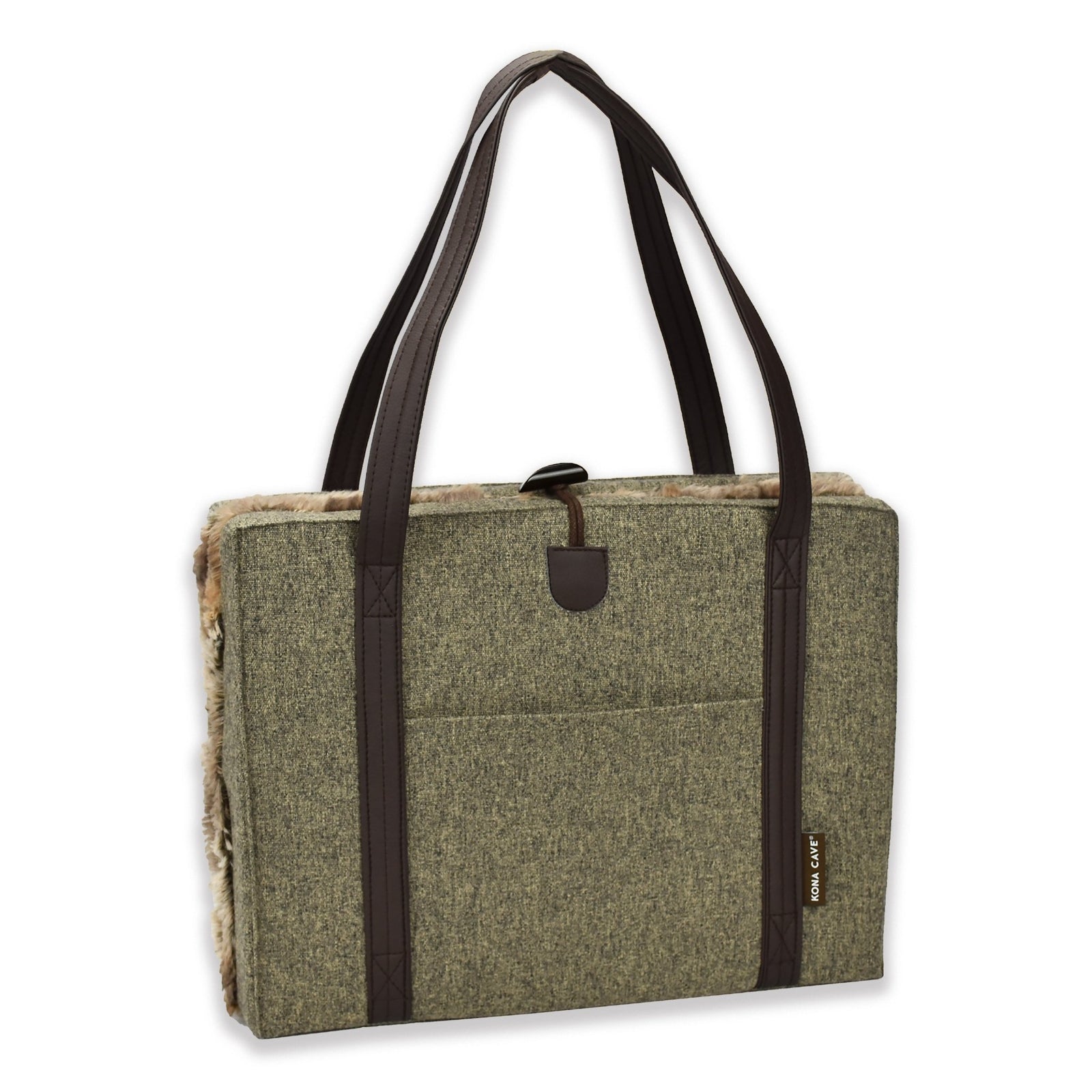 Travel Dog Bed - Luxury Chinchilla Faux Fur Lining