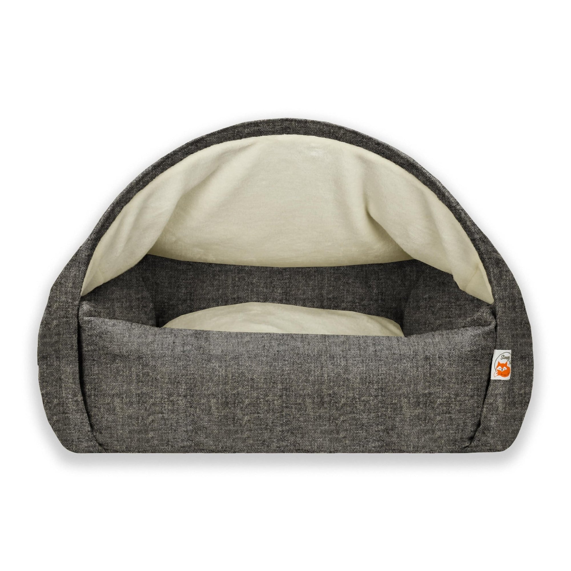 Sleepy Fox® Cozy cuddle cave dog / cat bed in velvet. Snoozer burrow hundehöhle.  Superior patented design
