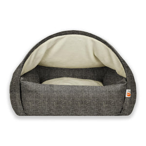 Sleepy Fox® Cozy cuddle cave dog / cat bed in velvet. Snoozer burrow hundehöhle.  Superior patented design