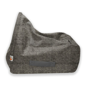 Sleepy Fox® Cozy cave dog / cat bed with vegan-leather side handles for easy carrying. Grey velvet. 