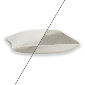 Premium dog bed with reversible center cushion. Sleepy Fox®. Cream velvet with fleece lining. 