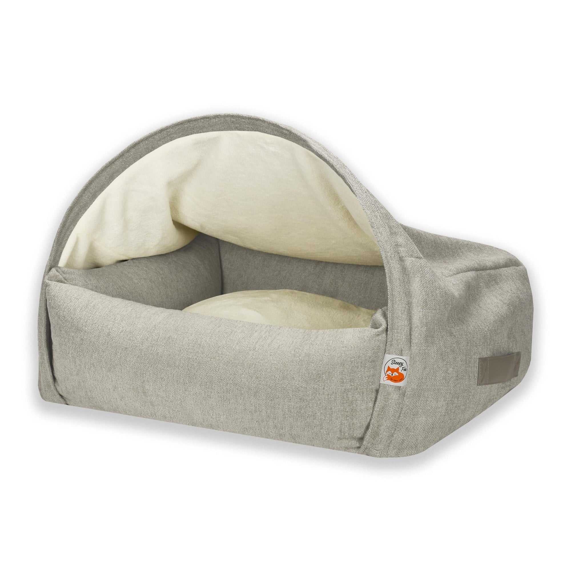 Sleepy Fox® luxury hundehöhle / katzenhöhle cave dog / cat bed lined with fluffy fleece lining. Samt. Superior patented design
