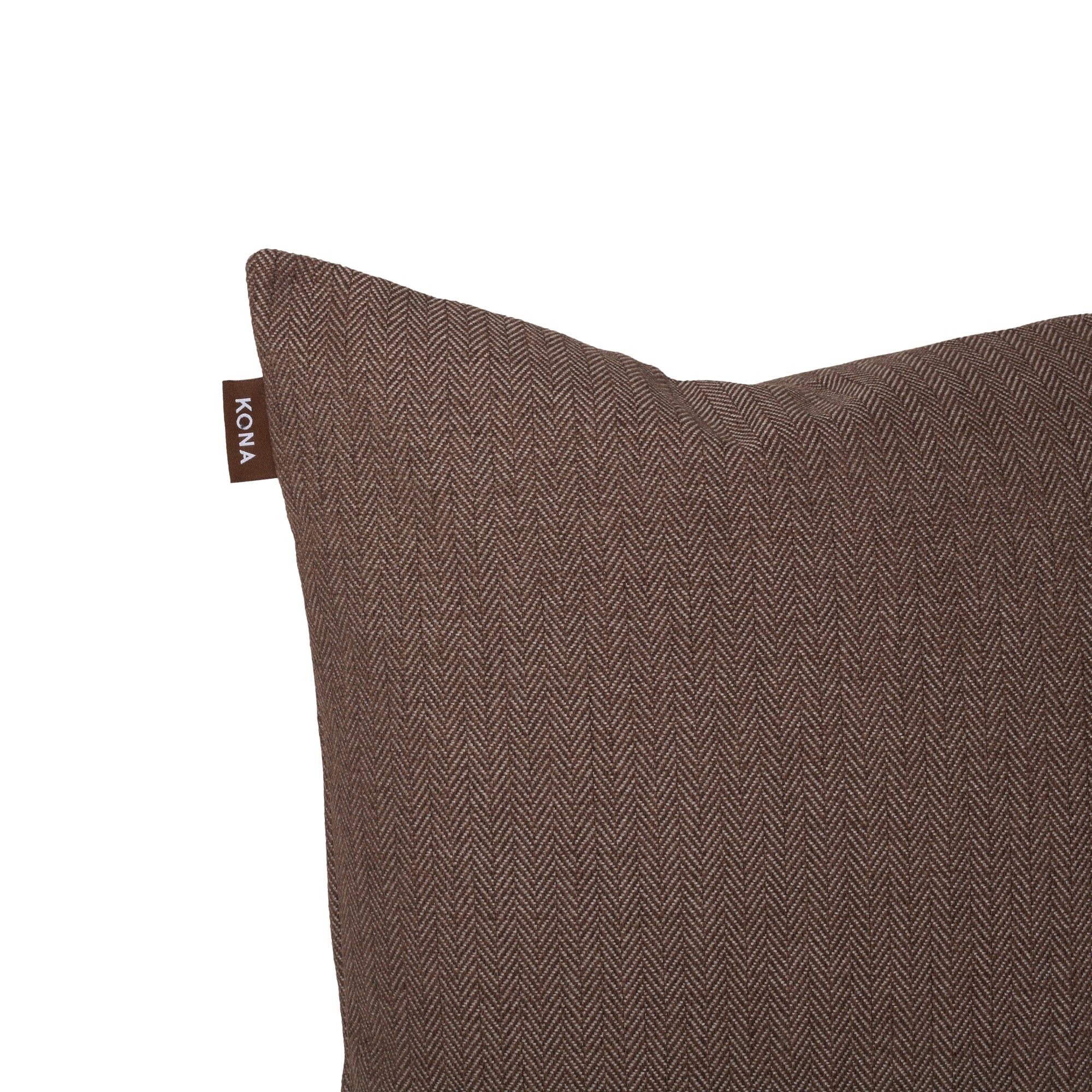 KONA CAVE® Brown Herringbone Pillow Cover 