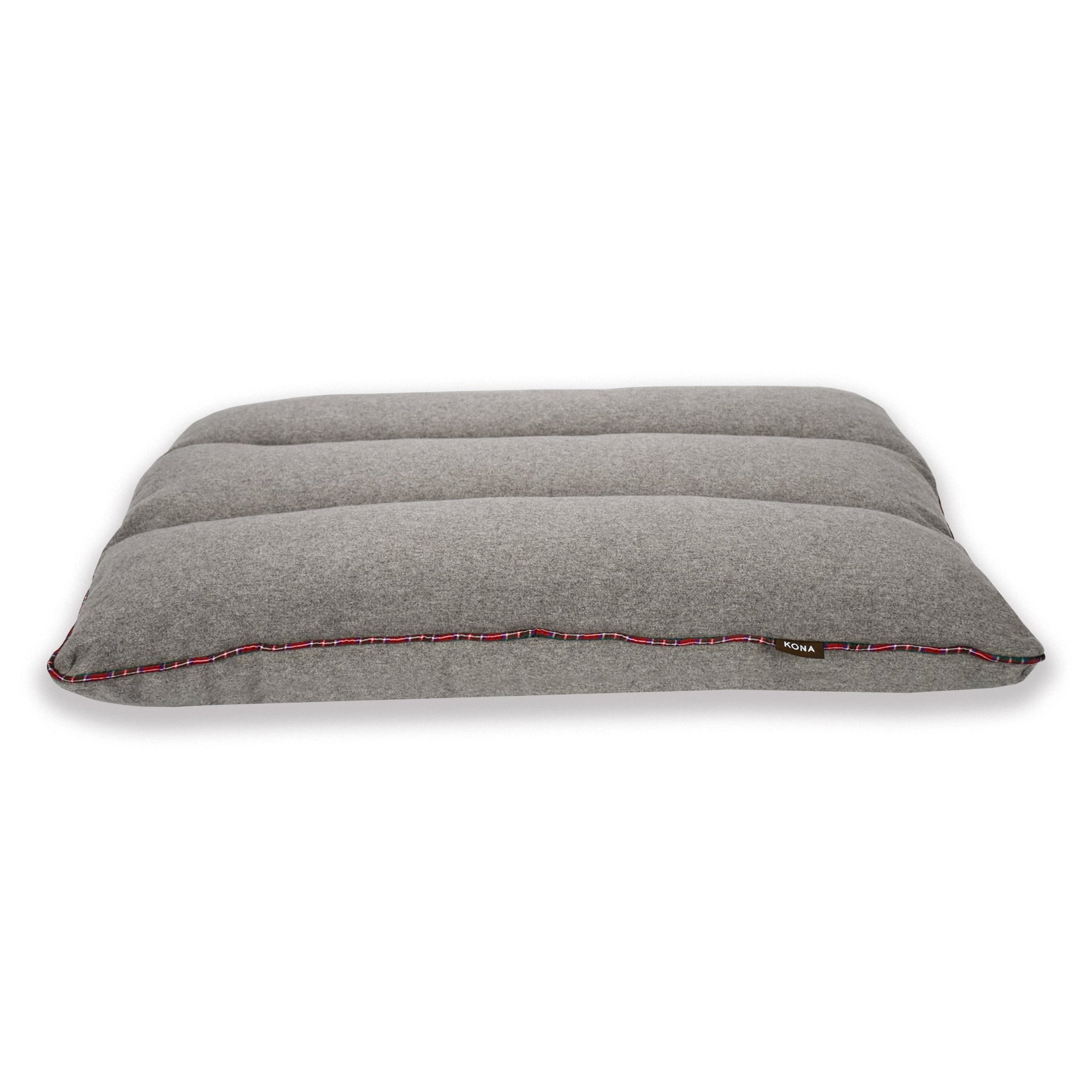 Cloud Bed - Grauer Flanell mit rotem Royal Stewart Tartan Weihnachtsmotiv