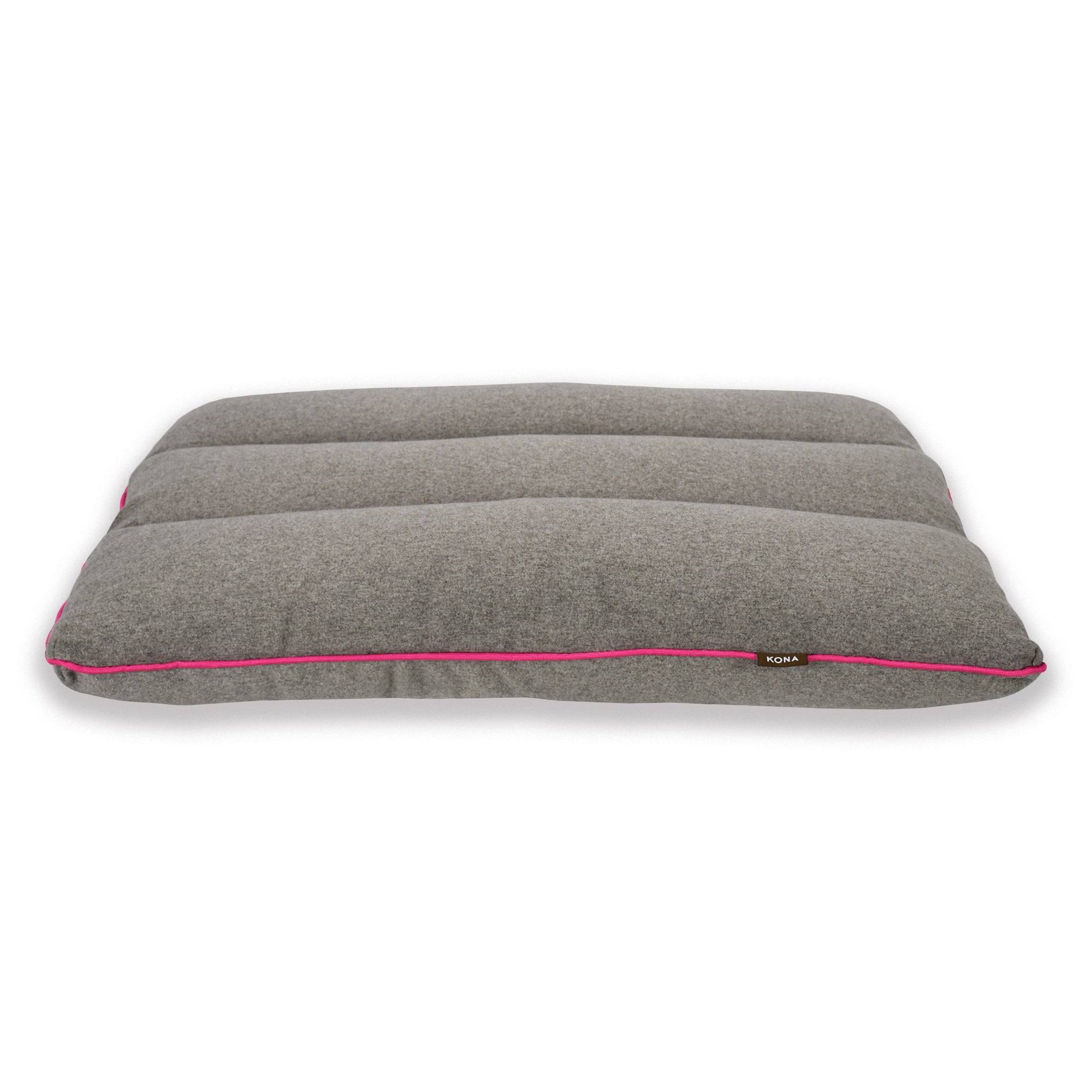 Cloud Bed - Grey Flannel with Hot Pink Trim