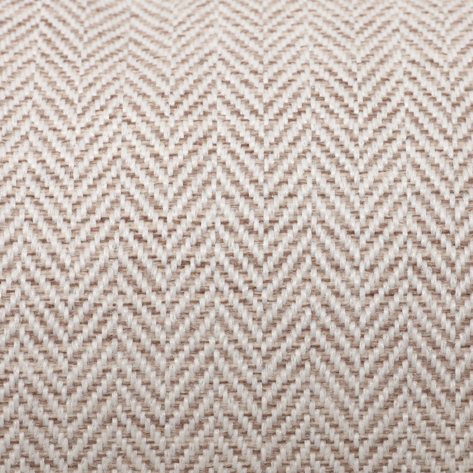 KONA CAVE® designer bolster dog bed in elegant cream herringbone fabric - detail.