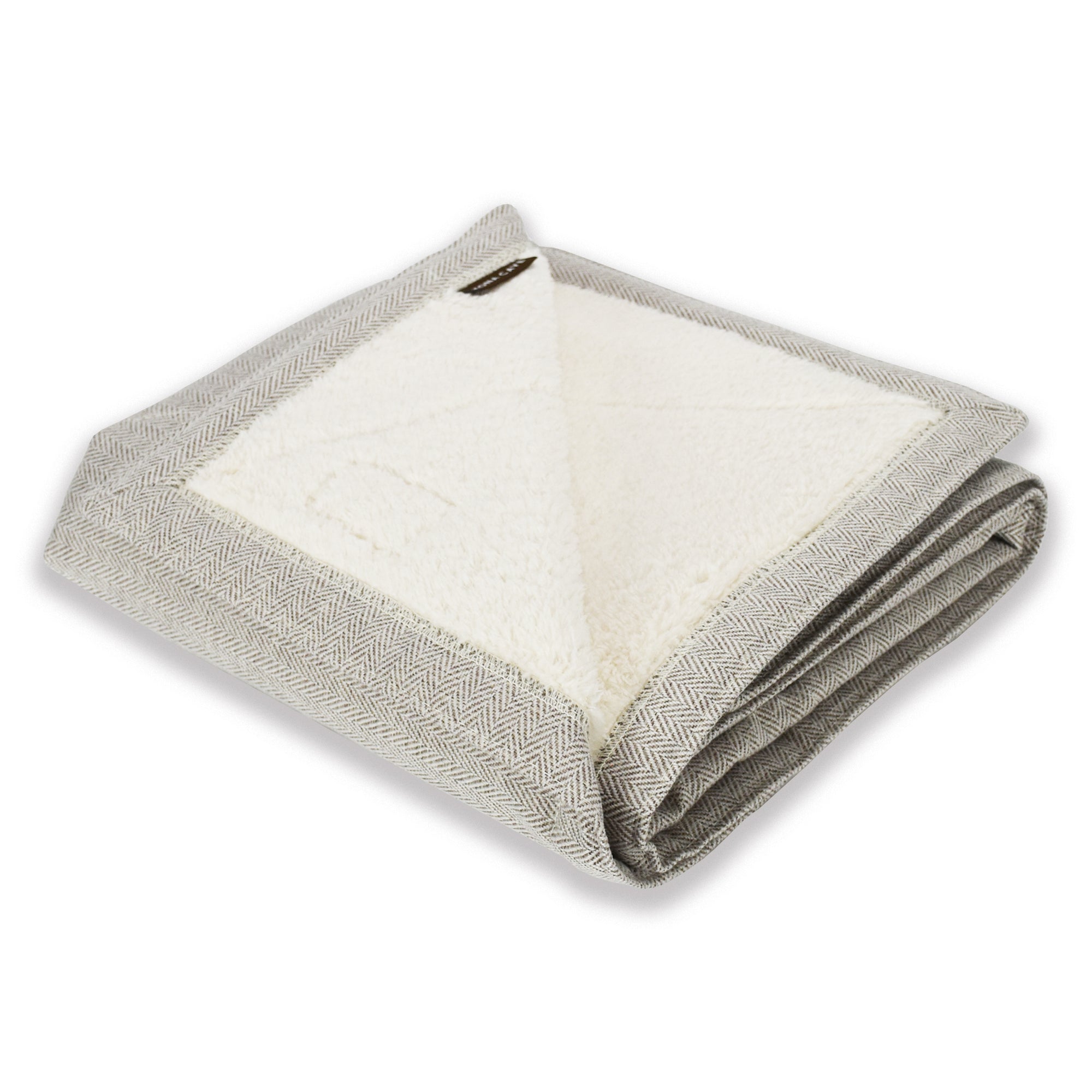 Family Blanket - Cream Herringbone