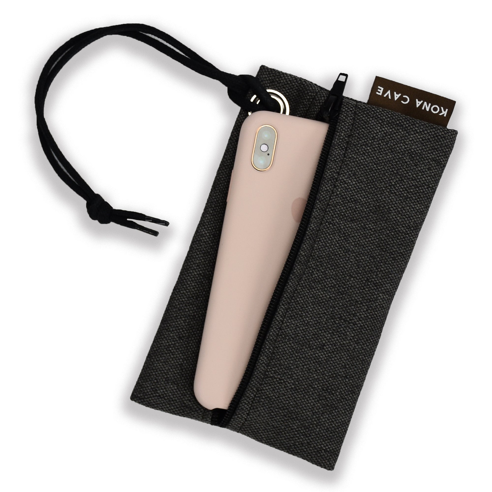KONA CAVE® Essential Zipper Bag in Grey Dot Matrix