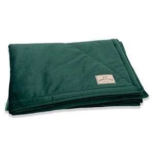 KONA CAVE® Emerald Green Velvet Furniture Blanket with Sherpa Fleece Lining (Large)