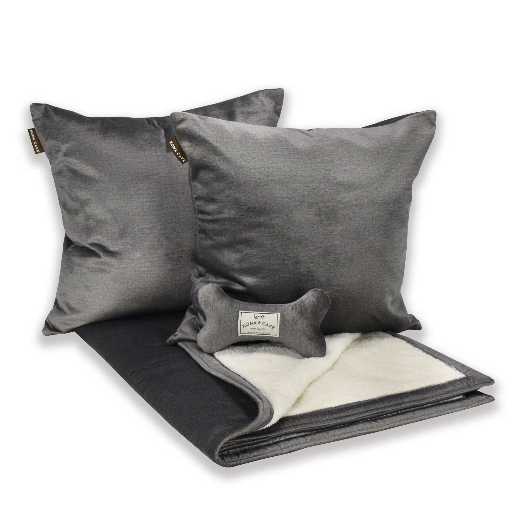 Doggy Décor Set - Grey Velvet