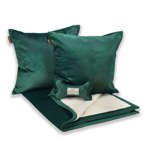 Doggy Décor Set - Emerald Green Velvet