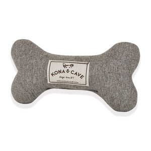 Classic Grey Flannel Plush Pet Toy Bone from KONA CAVE®