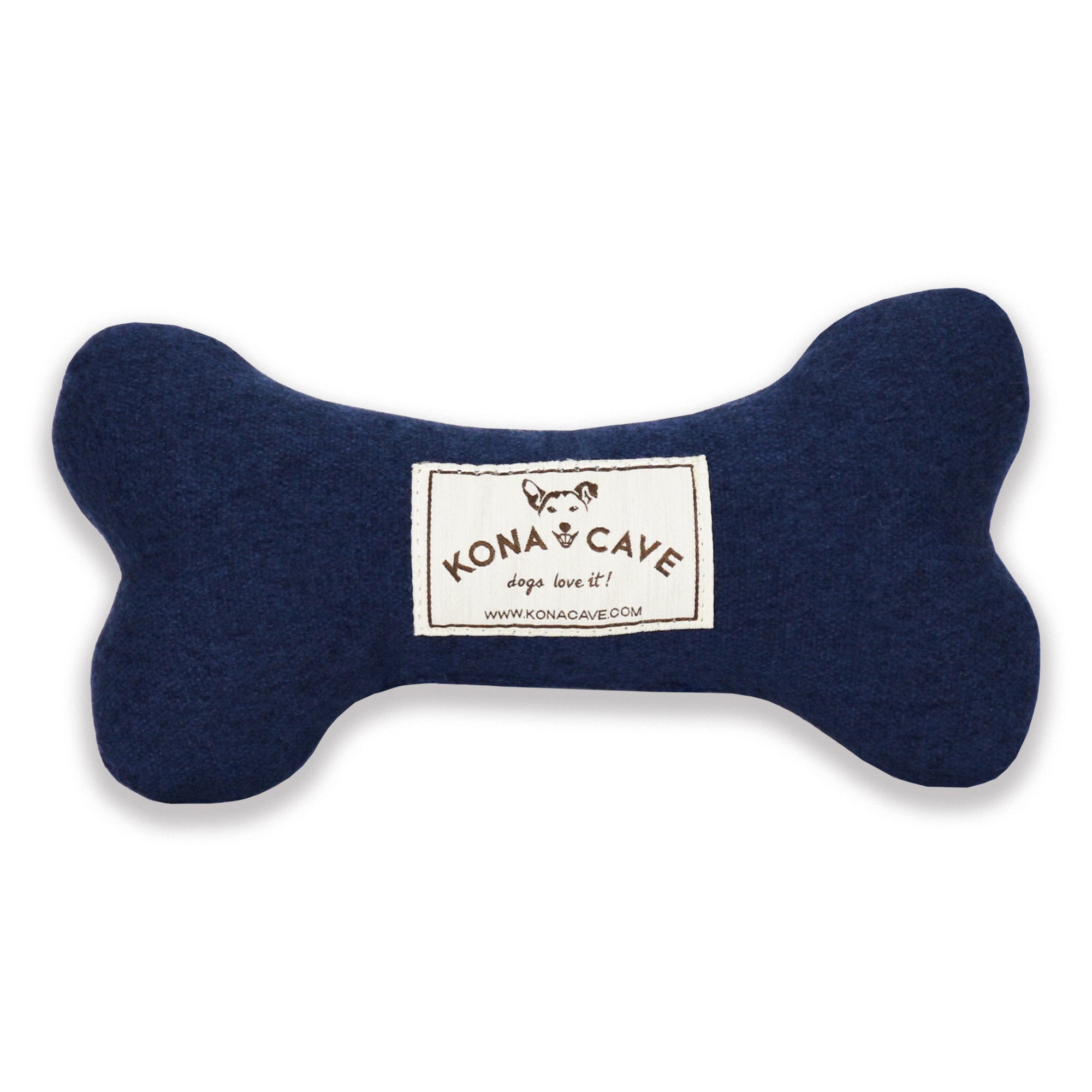 Toy Dog Bone - Navy Blue Flannel