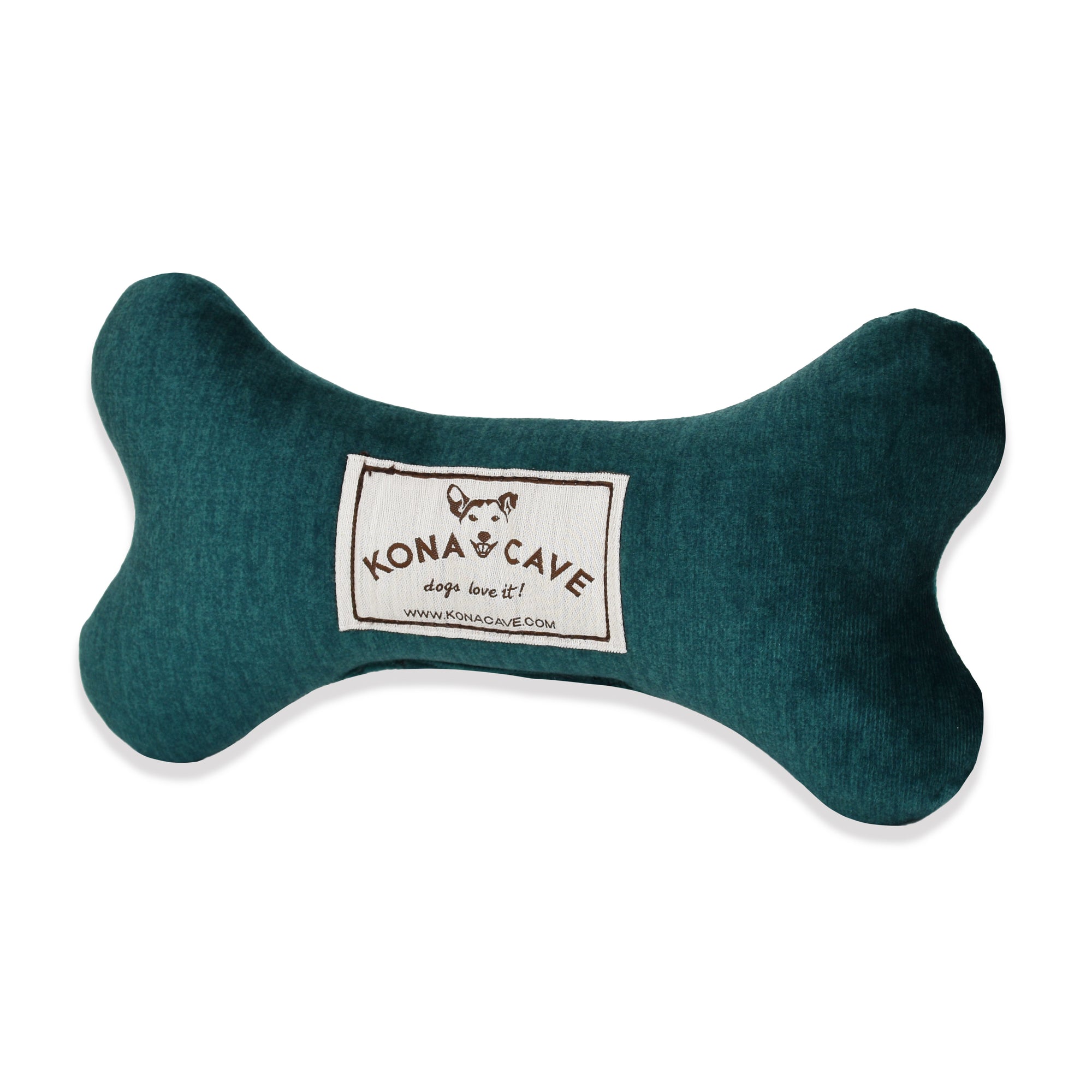 KONA CAVE® Emerald Green Velvet Dog Bone Toy