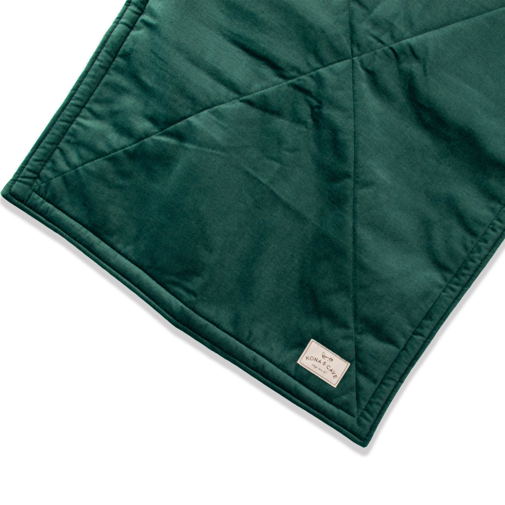 KONA CAVE® Emerald Green Velvet Pet Blanket with Sherpa Fleece Lining (Small)