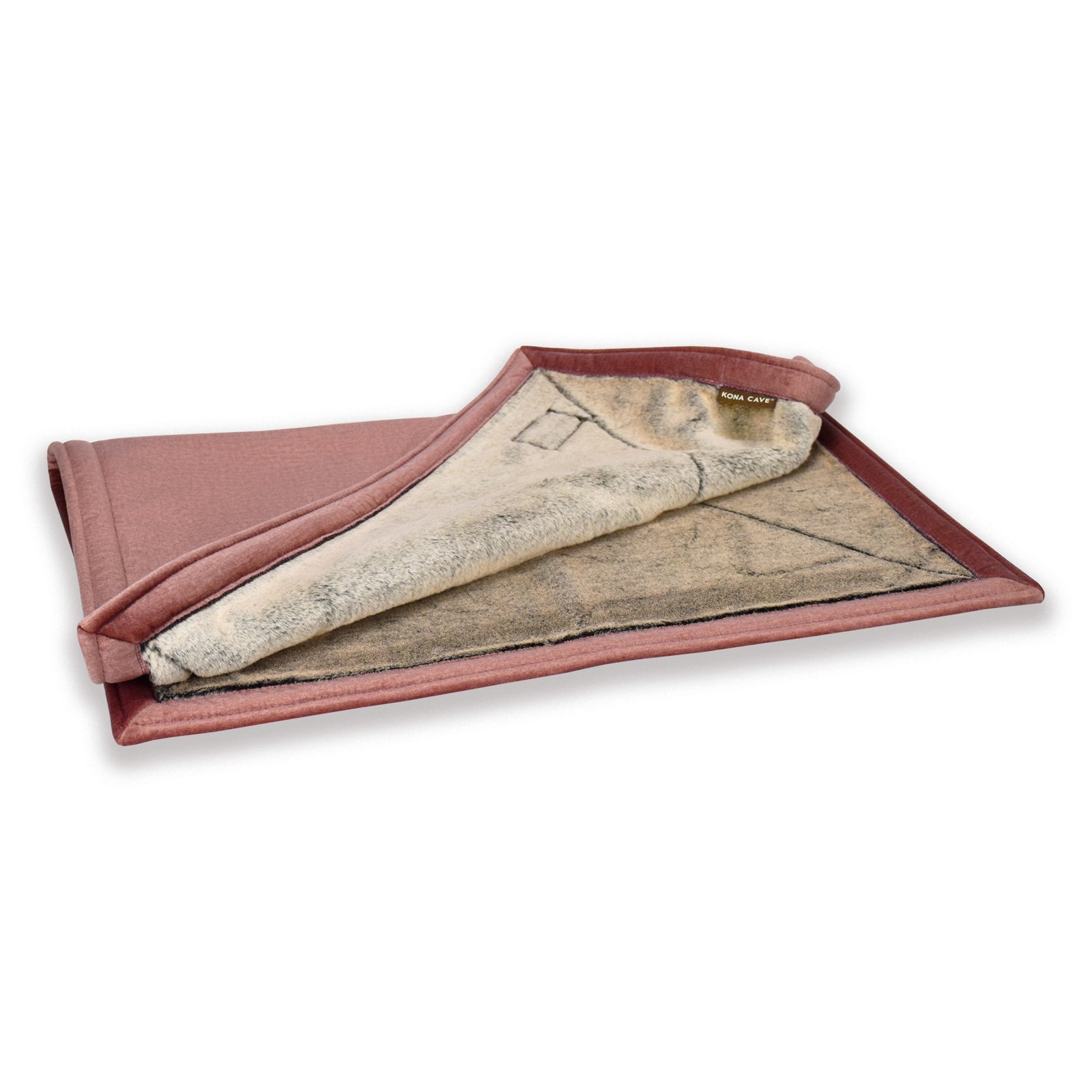 Weighted Blanket - Faux Fur and Pale Pink Velvet - Small