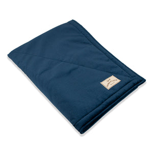 KONA CAVE® Midnight Blue Velvet Pet Blanket with Sherpa Fleece Lining (Small)