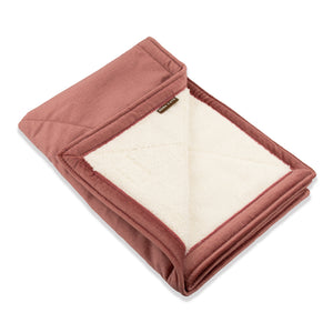 KONA CAVE® Pale Pink Velvet Pet Blanket with Sherpa Fleece Lining (Small)