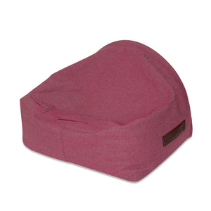 KONA CAVE® designer Snuggle Cave dog bed in dark pink herringbone fabric for burrowing dogs.