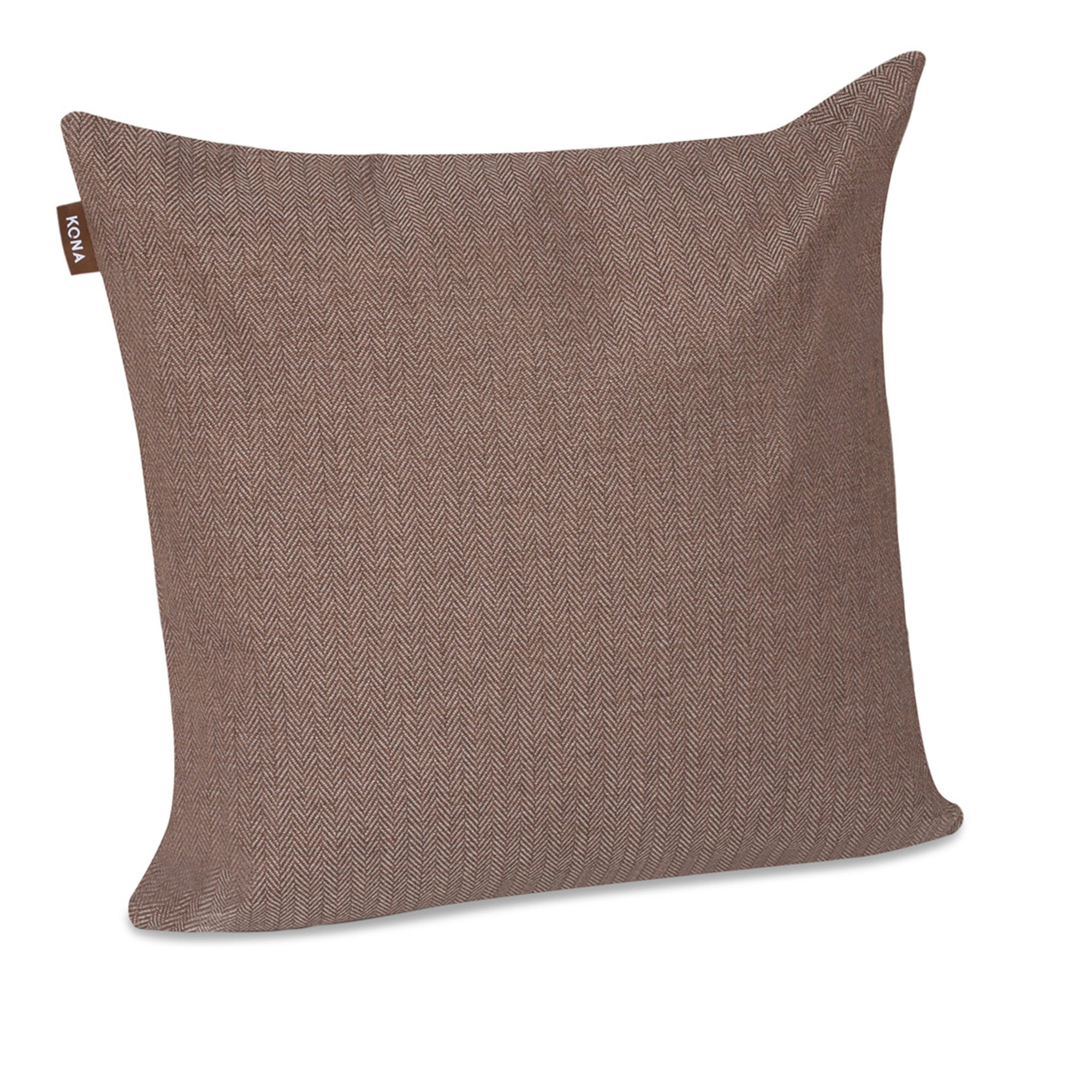 KONA CAVE® Decorative pillow covers, sophisticated brown herringbone fabric. 